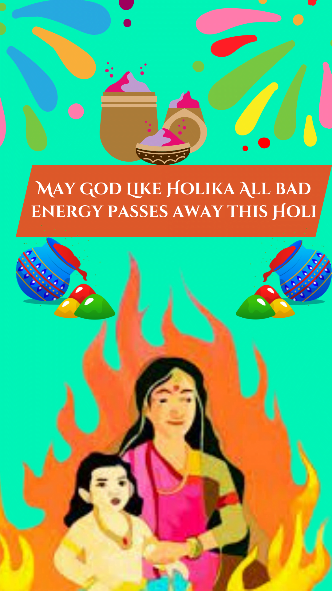 Holika dahan aur Holi Festival image for Holika dahan