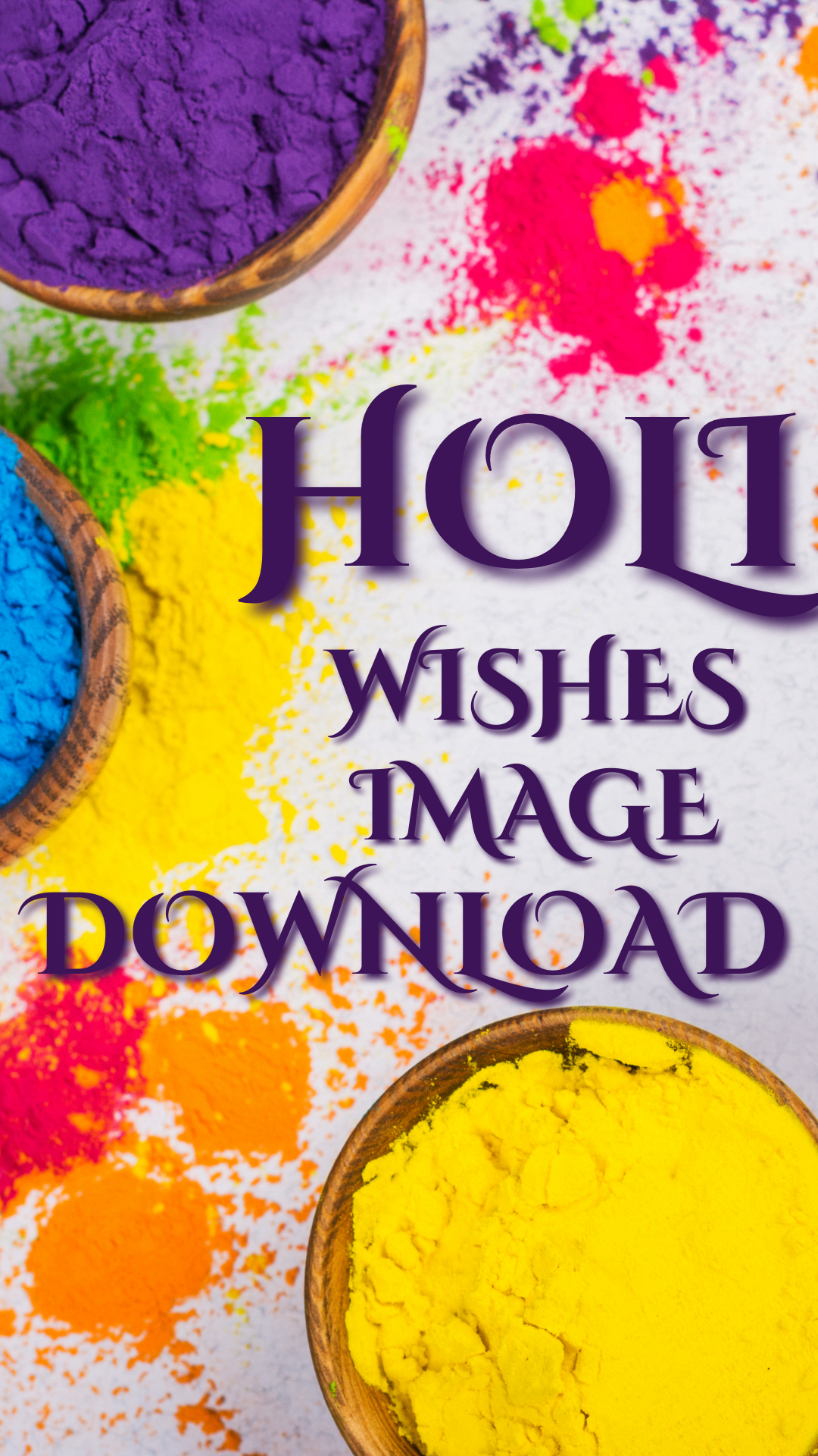 Attractive Holi Wishes images download with HD Quality