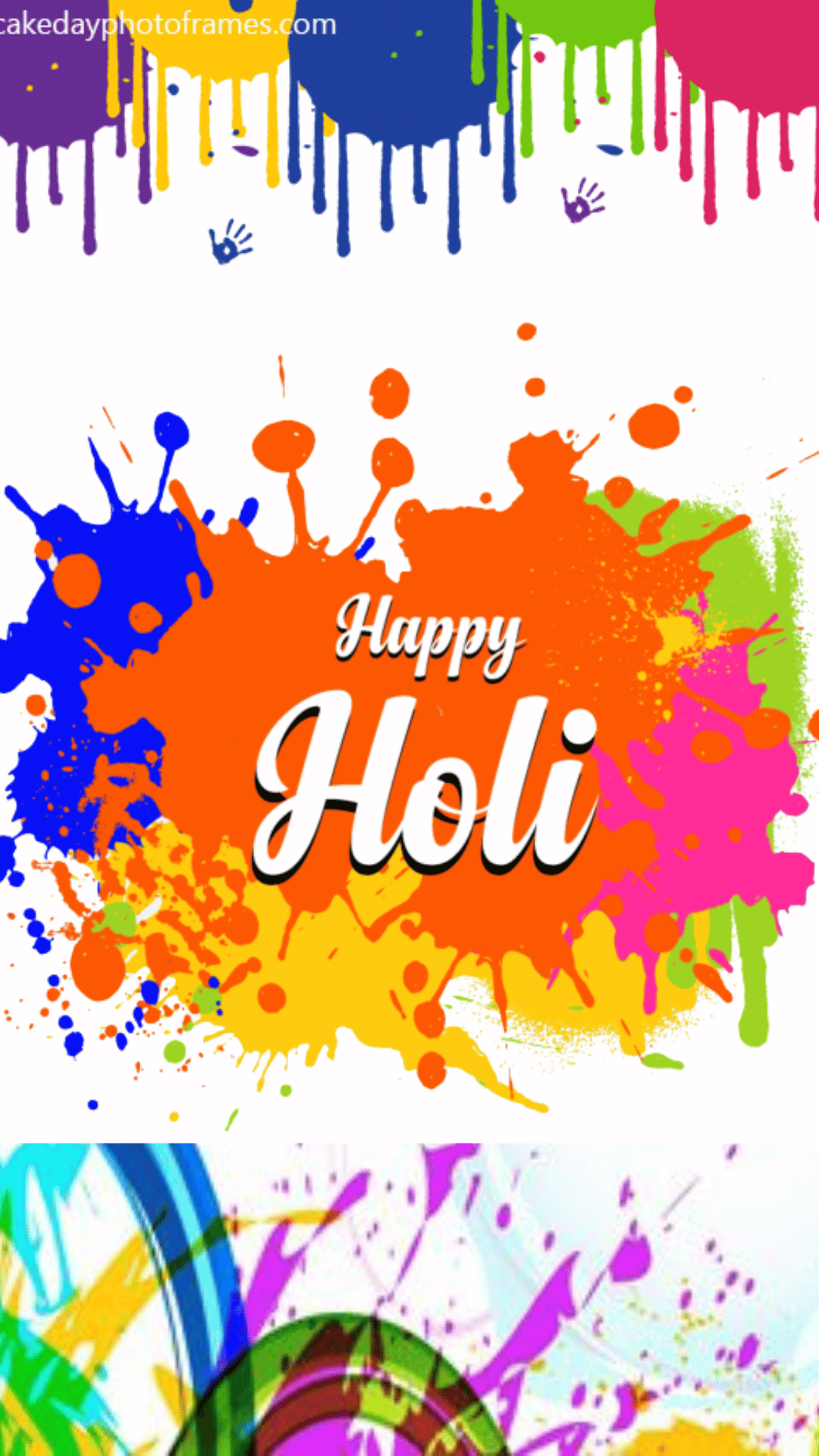 Happy Holi Image with Color, Happy Holi Image with Color Splash in Background.