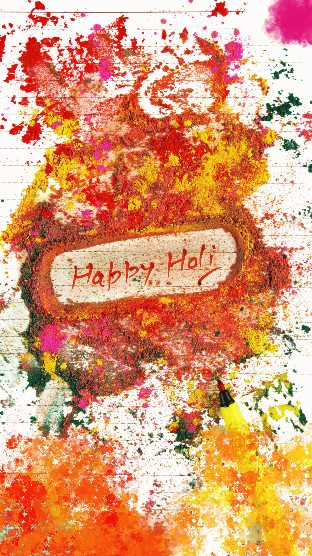 Diary Written Happy Holi, Happy Holi In Diary Image.