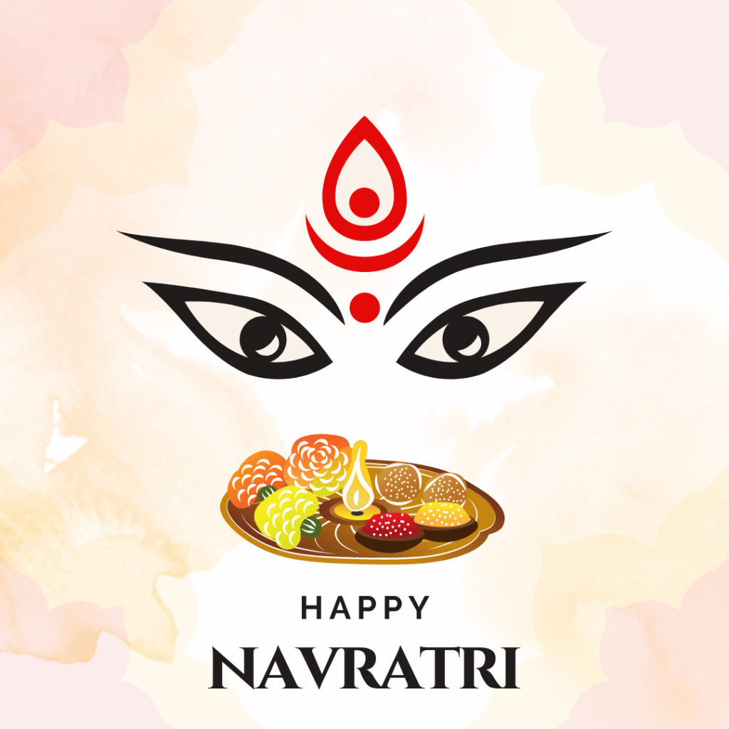 Ma durga Navratri image with Eyes only for Whatsapp Dp